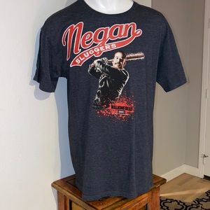 Loot Crate The Walking Dead Negan Sluggers Graphic Adult Large Gray Shirt
